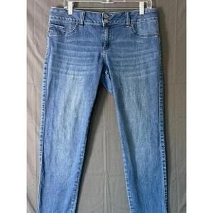 NY&C Soho Jeans Curve Creator Legging - Size 12 - Blue Wash Stretch Denim